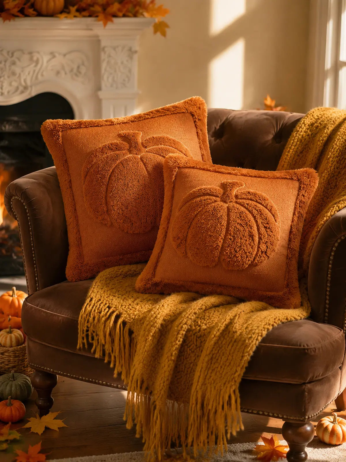 Halloween Plush Pillow Cover, No Insert, Sofa & Bedroom Decor