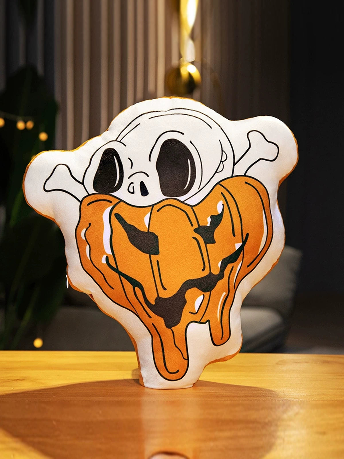 Halloween Shaped Plush Pillow, Pumpkin Ghost Grim Reaper Stuffed Doll, Spooky Home Decor Toy