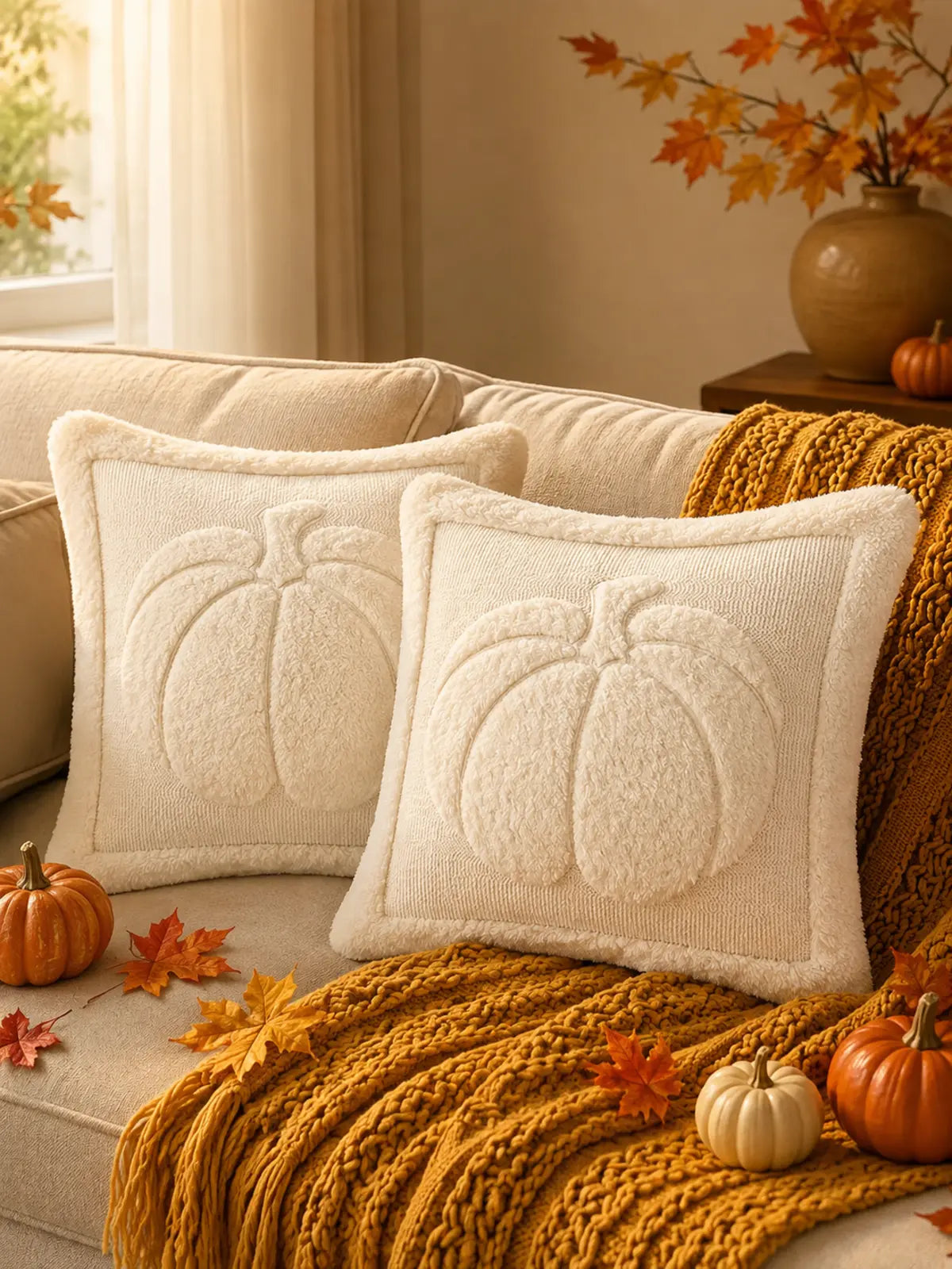 Halloween Plush Pillow Cover, No Insert, Sofa & Bedroom Decor