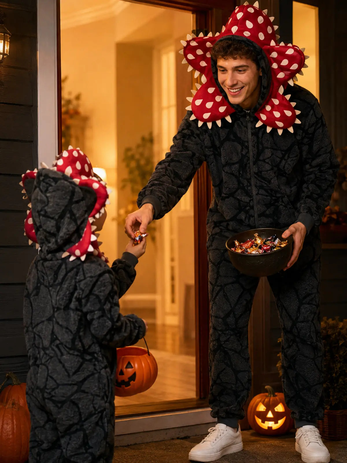 Venus Flytrap Hooded Halloween Onesie Pajamas