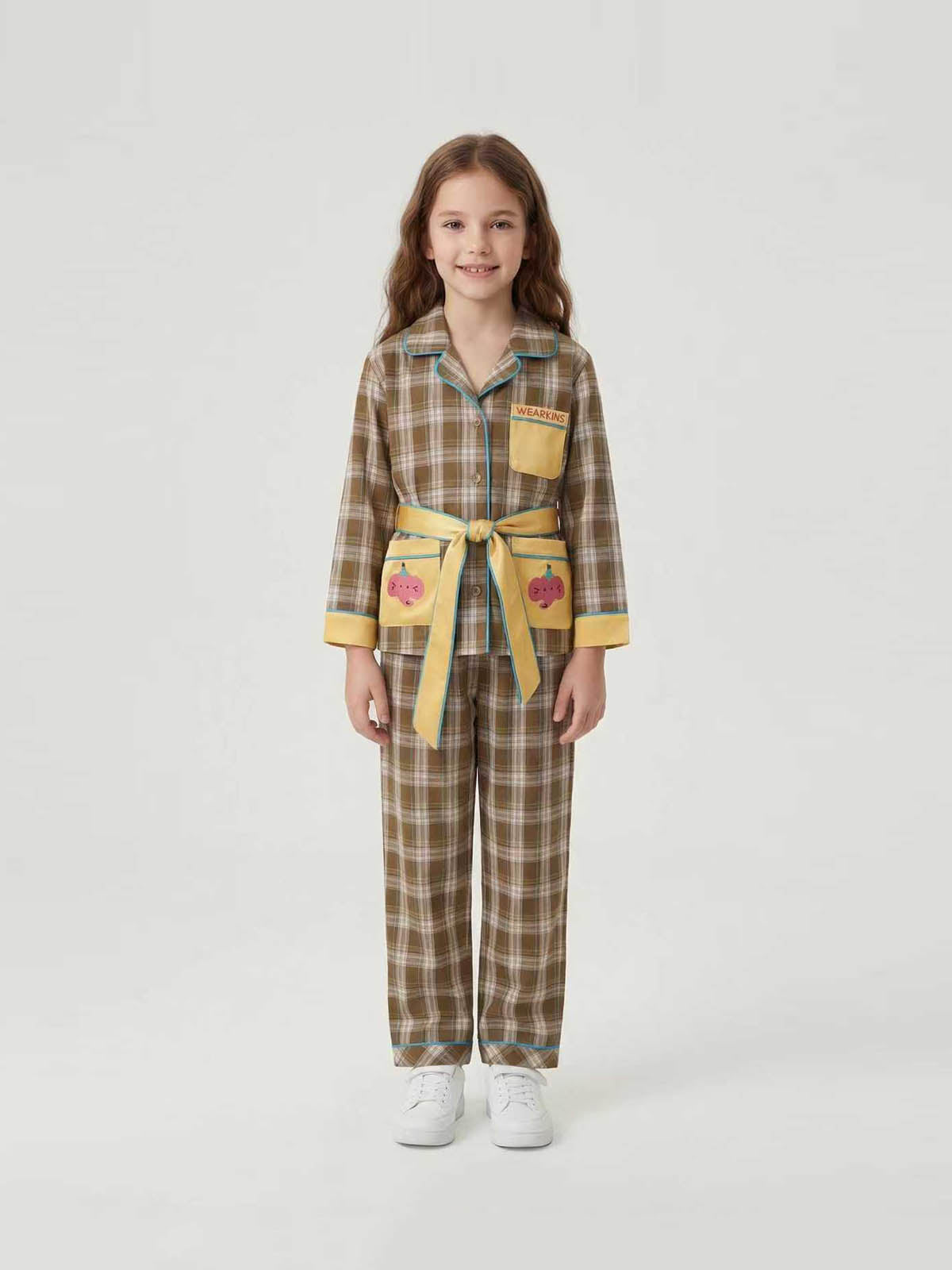 kids-plaid-pajams-suit