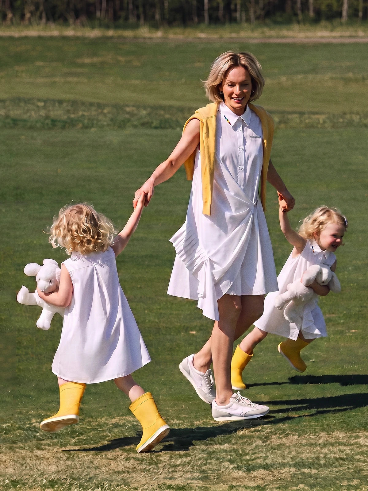 Family Matching Sleeveless Shirt Dress For Women And Girls | KINS CLASS