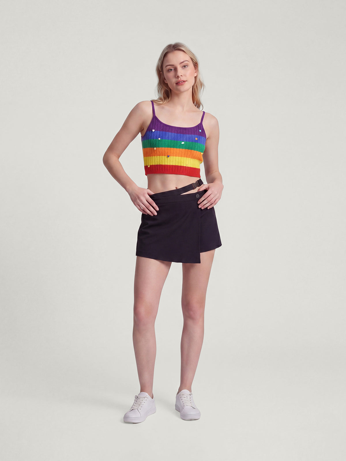 Pride Month Parade Rainbow Crochet Tank Top for Adults
