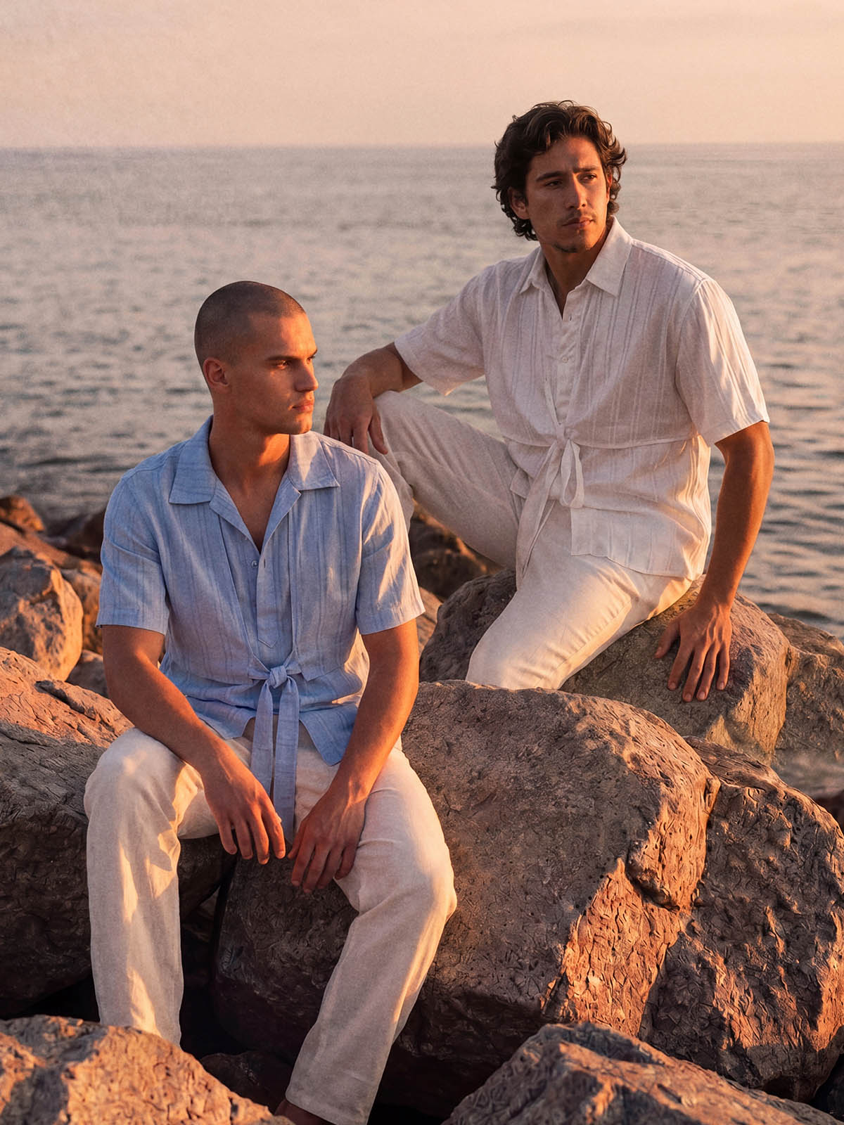 Sunny Escape Tie-Front Shirt For Adults