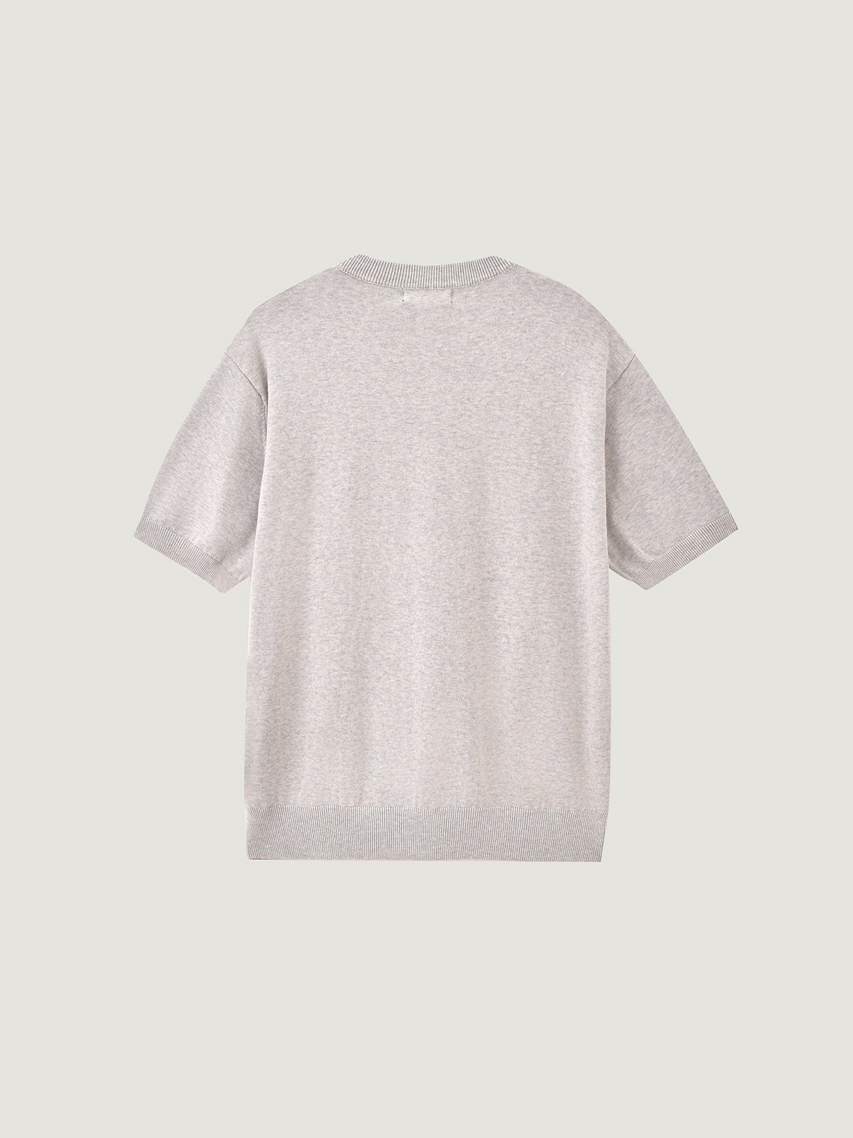 Kins Class Embroidered Henley Knit Short Sleeve T-Shirt For Adults