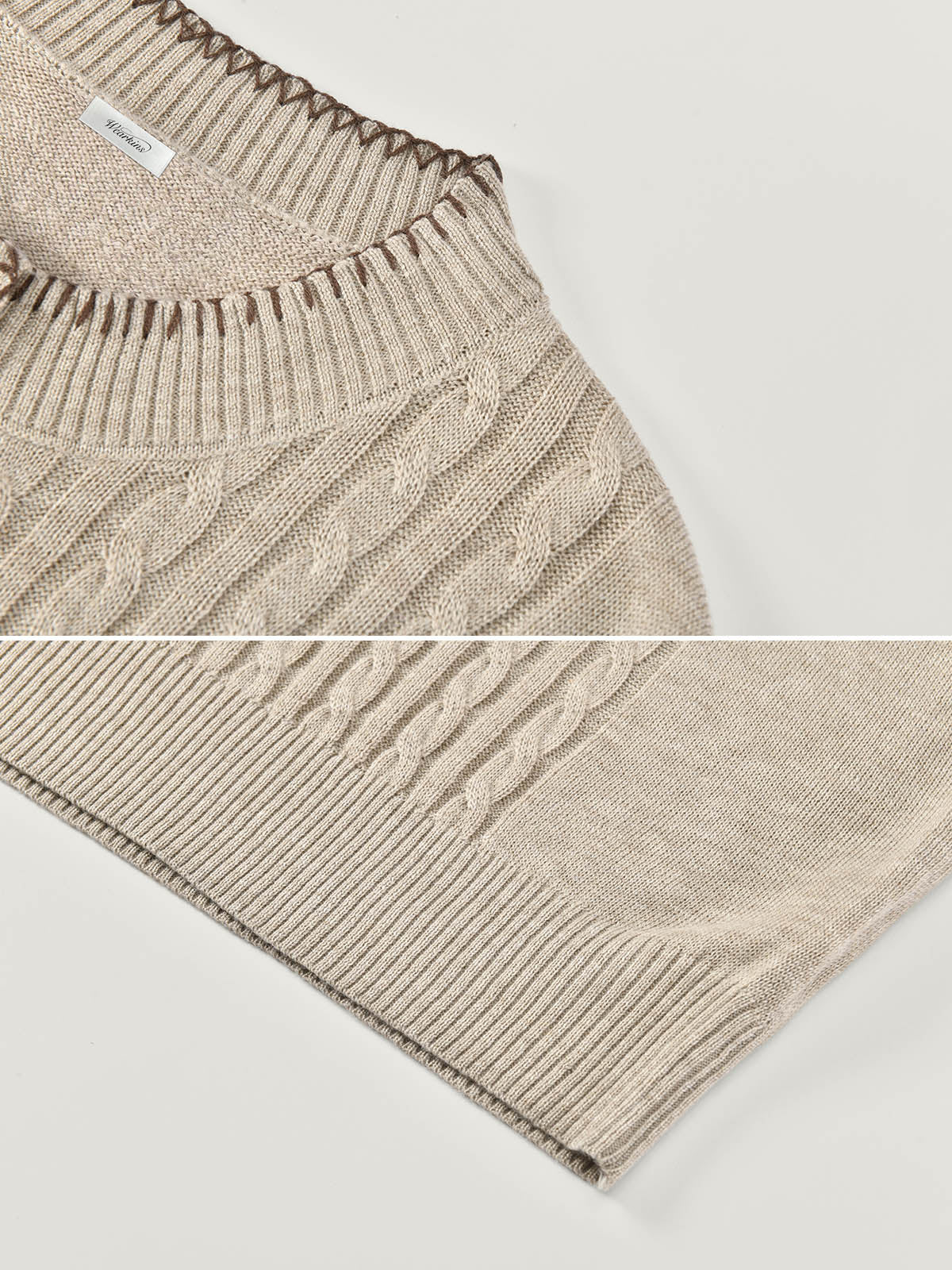 Cable Knit Short Sleeve Henley T-Shirt For Adults | KINS CLASS
