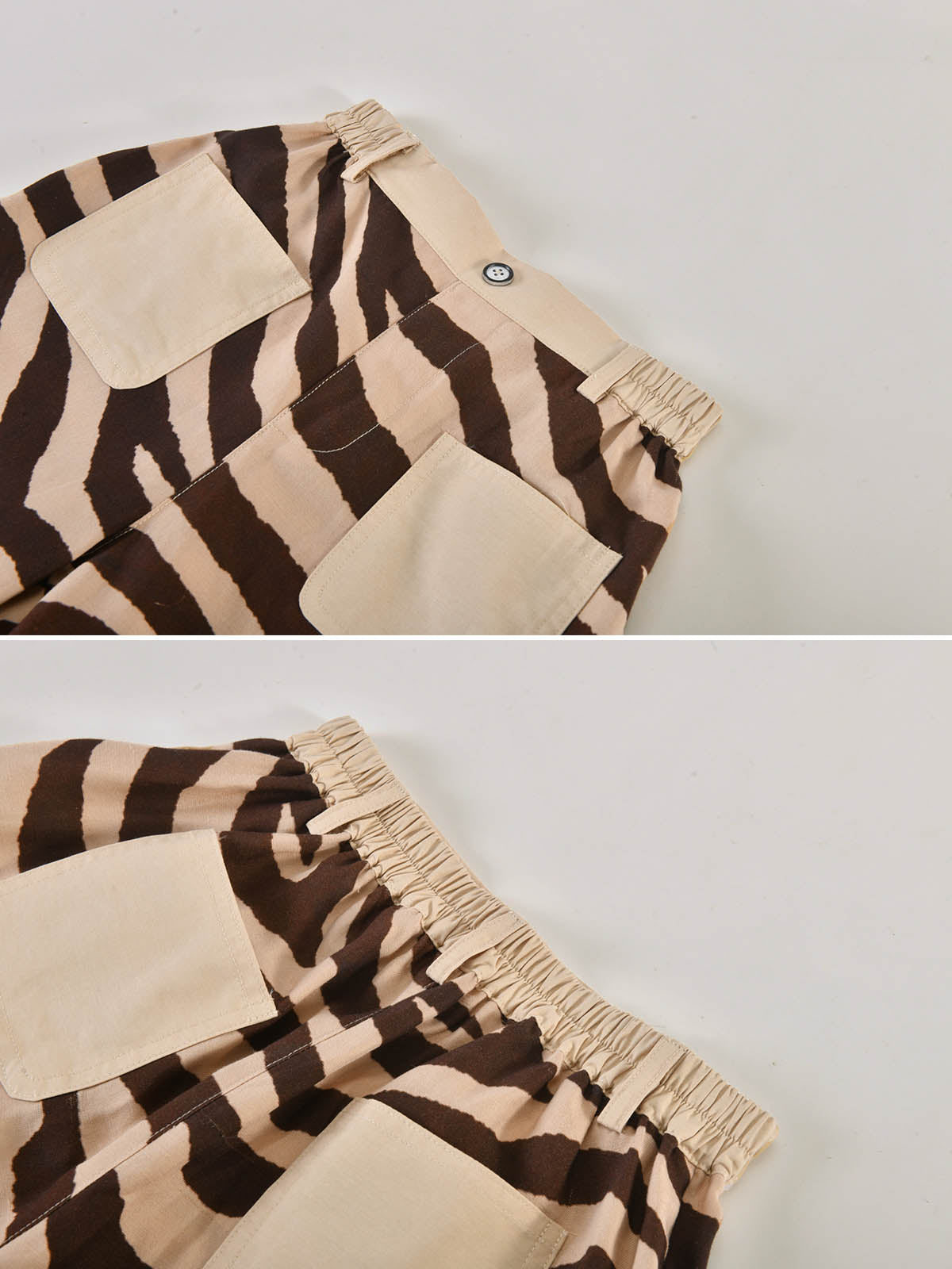 Sunny Escape Roam Zebra Striped Shirt & Shorts Set For Kids