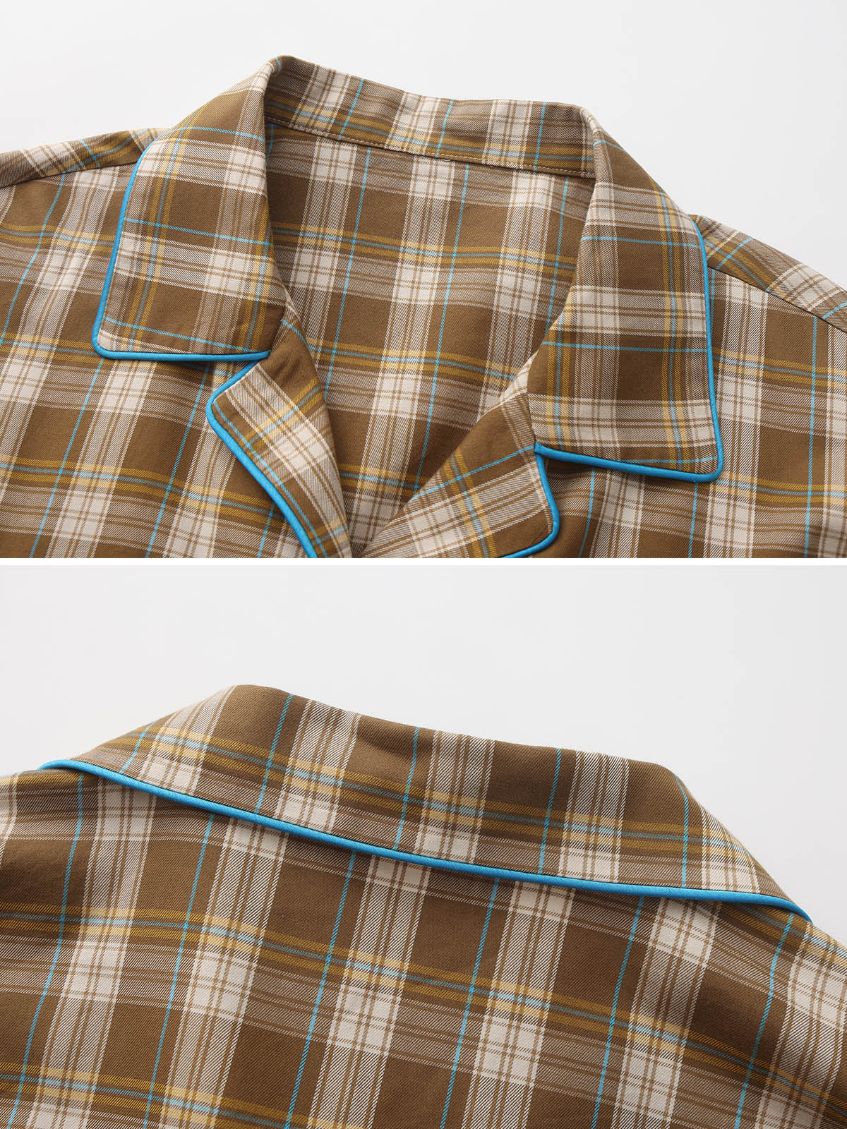 adults-brown-plaid-pajamas-set