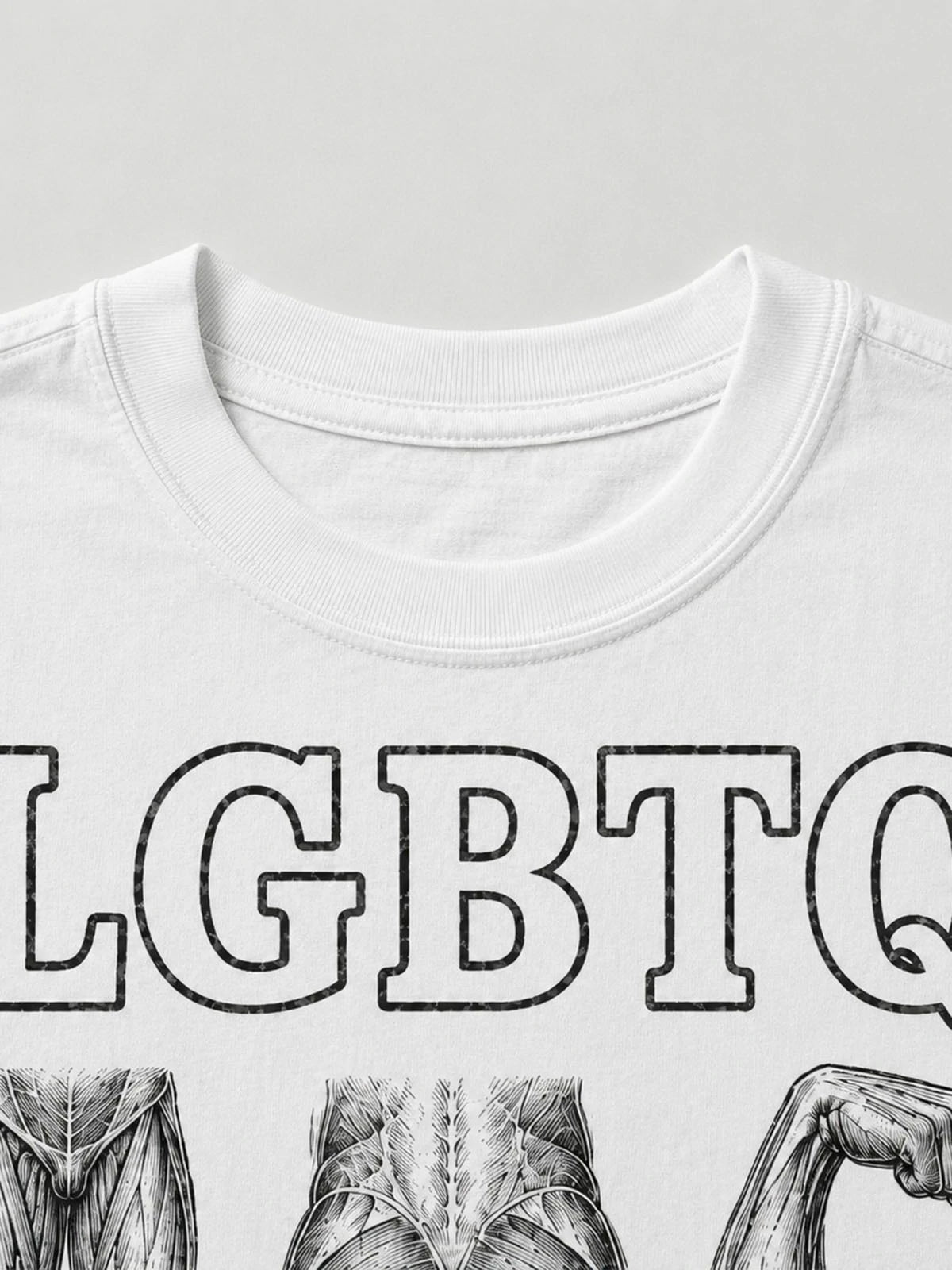 LGBTQ Muskelanatomie Grafik-T-Shirt | PRIDE MONTH