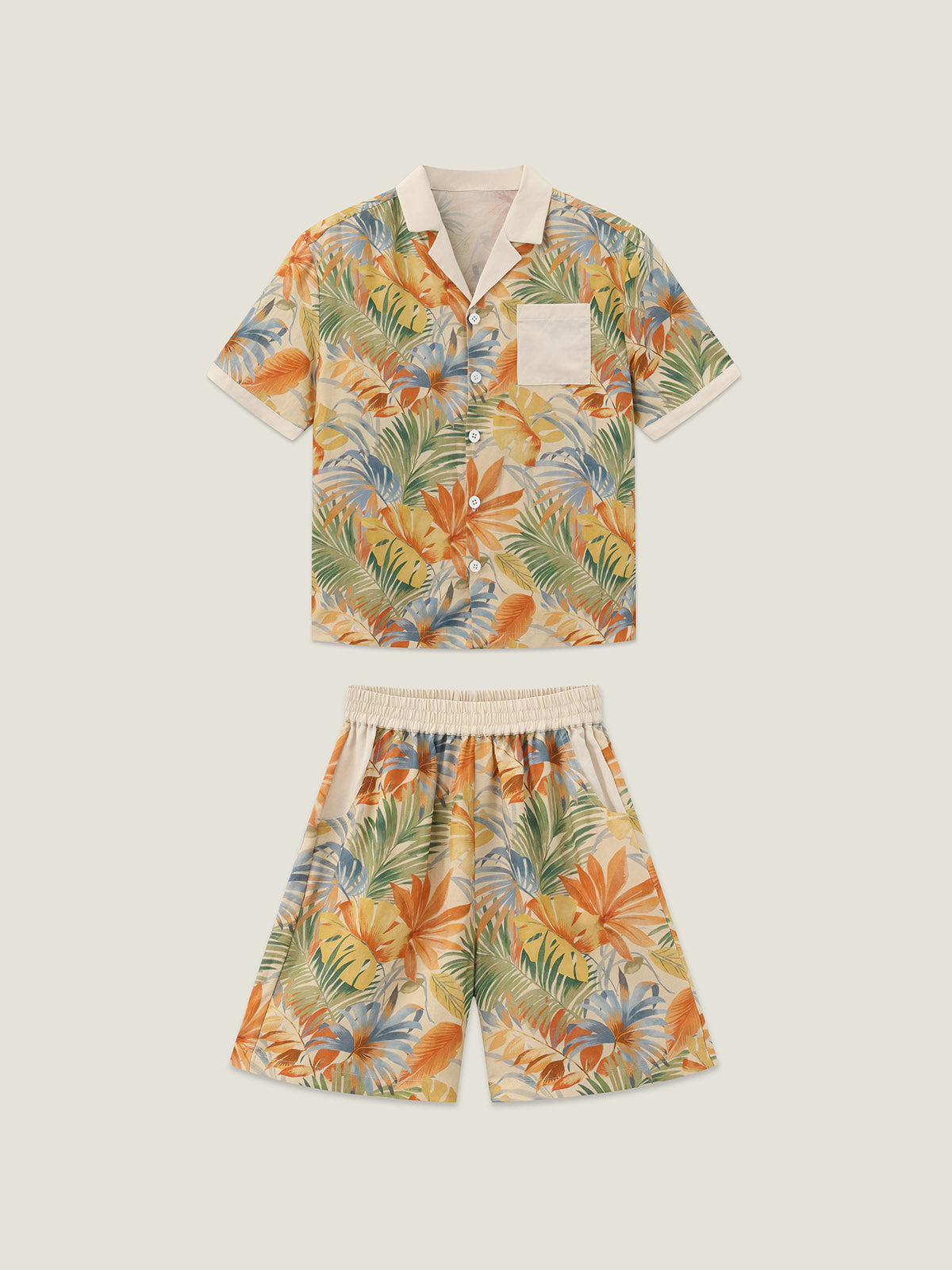 adults-flower-print-beach-set
