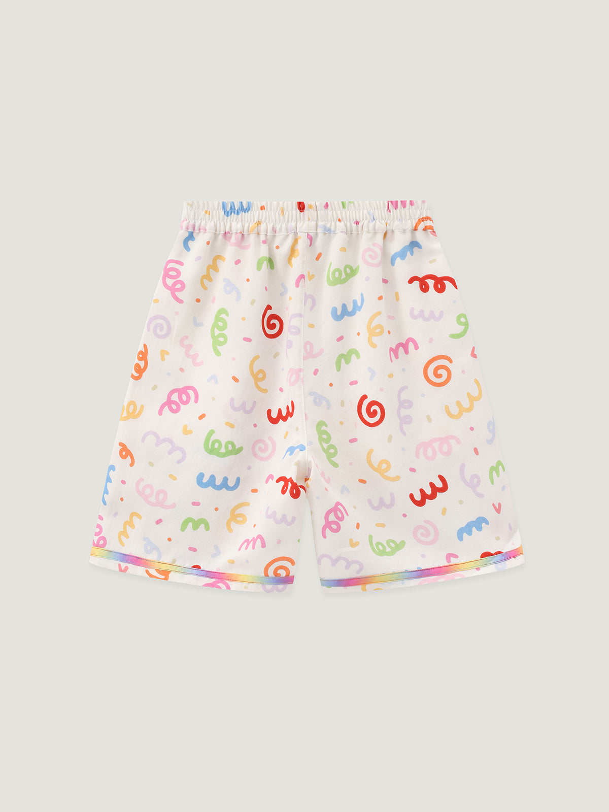 Sunny Escape Expressive Picot Edge Shirt & Shorts Set For Kids