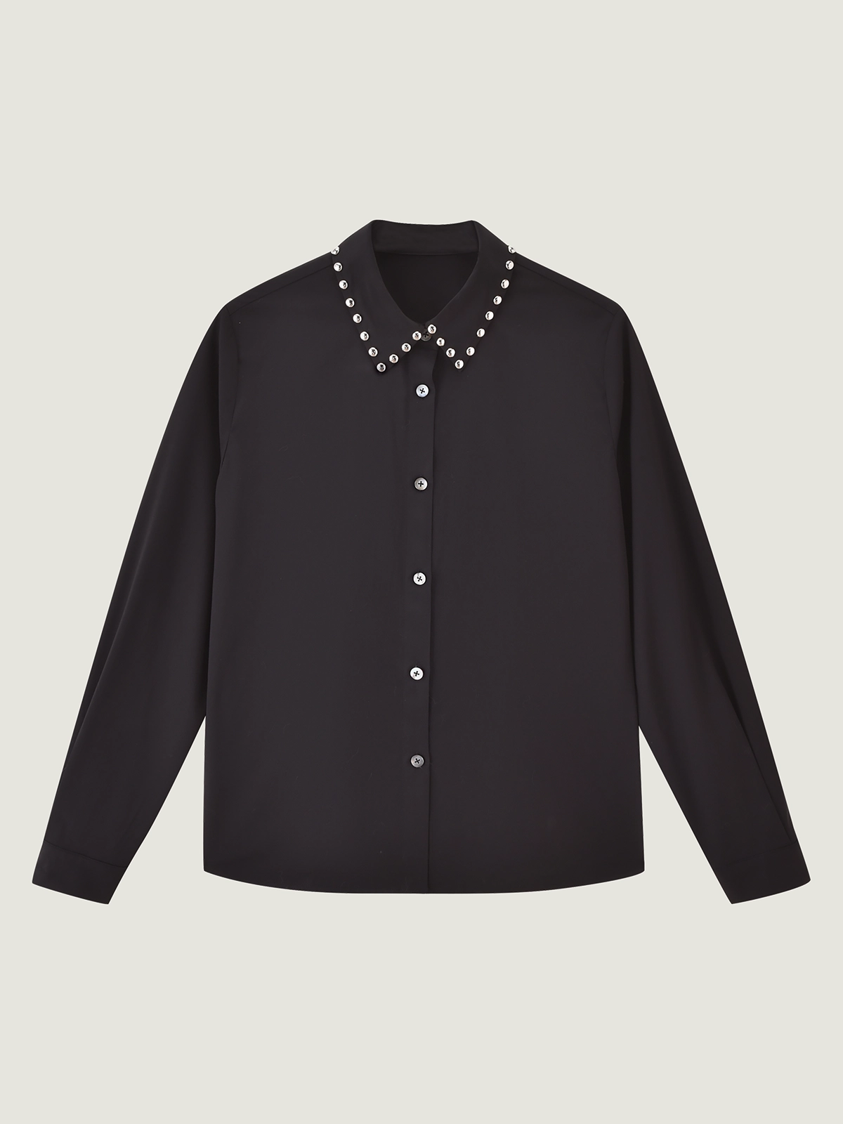 Adult Studded Collar Shirt, Pleated Maxi Skirt and Jacket Set | KINS CLASS