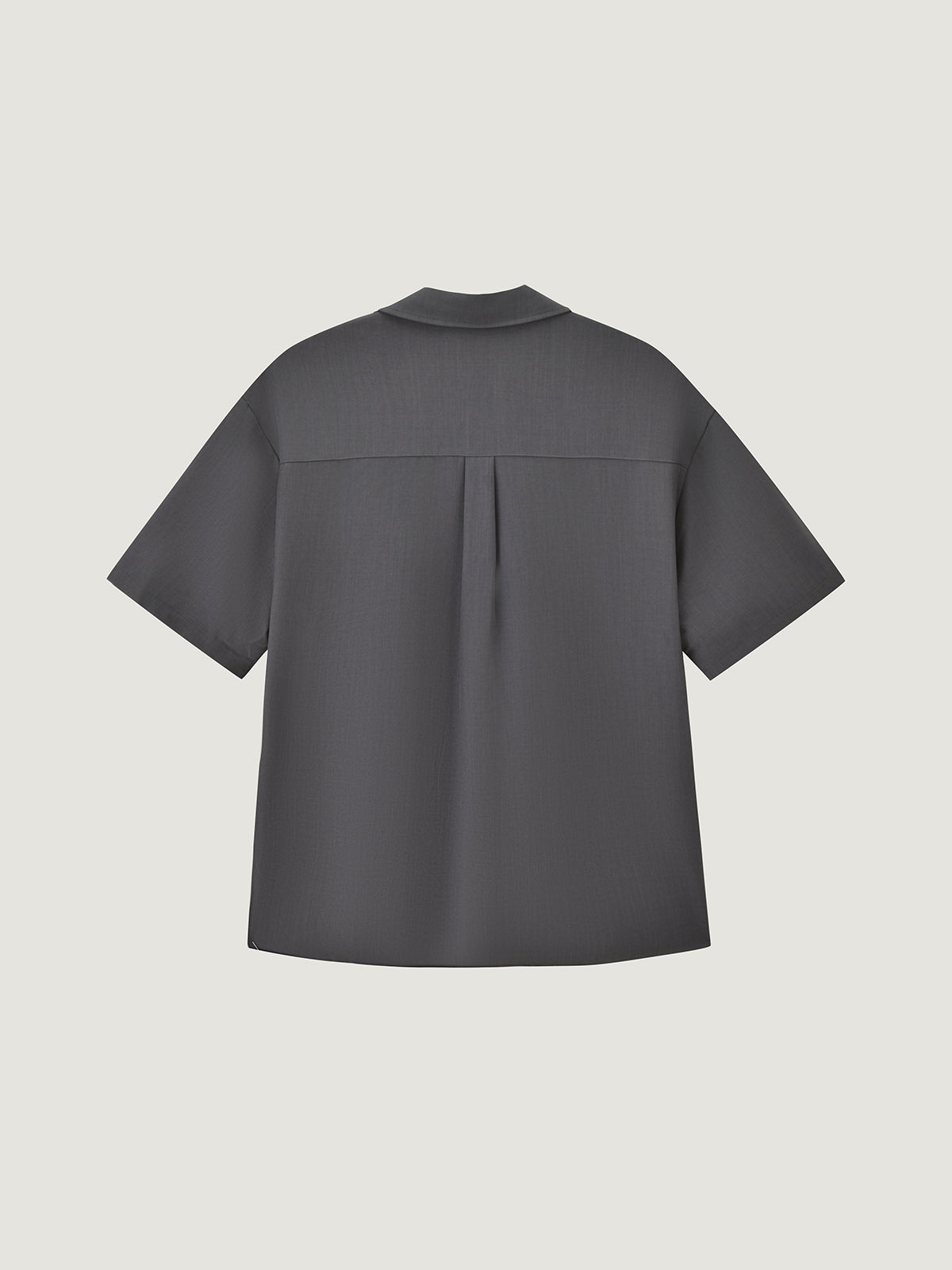 Convertible Collar Asymmetric Short Sleeve Shirt｜KINS CLASS