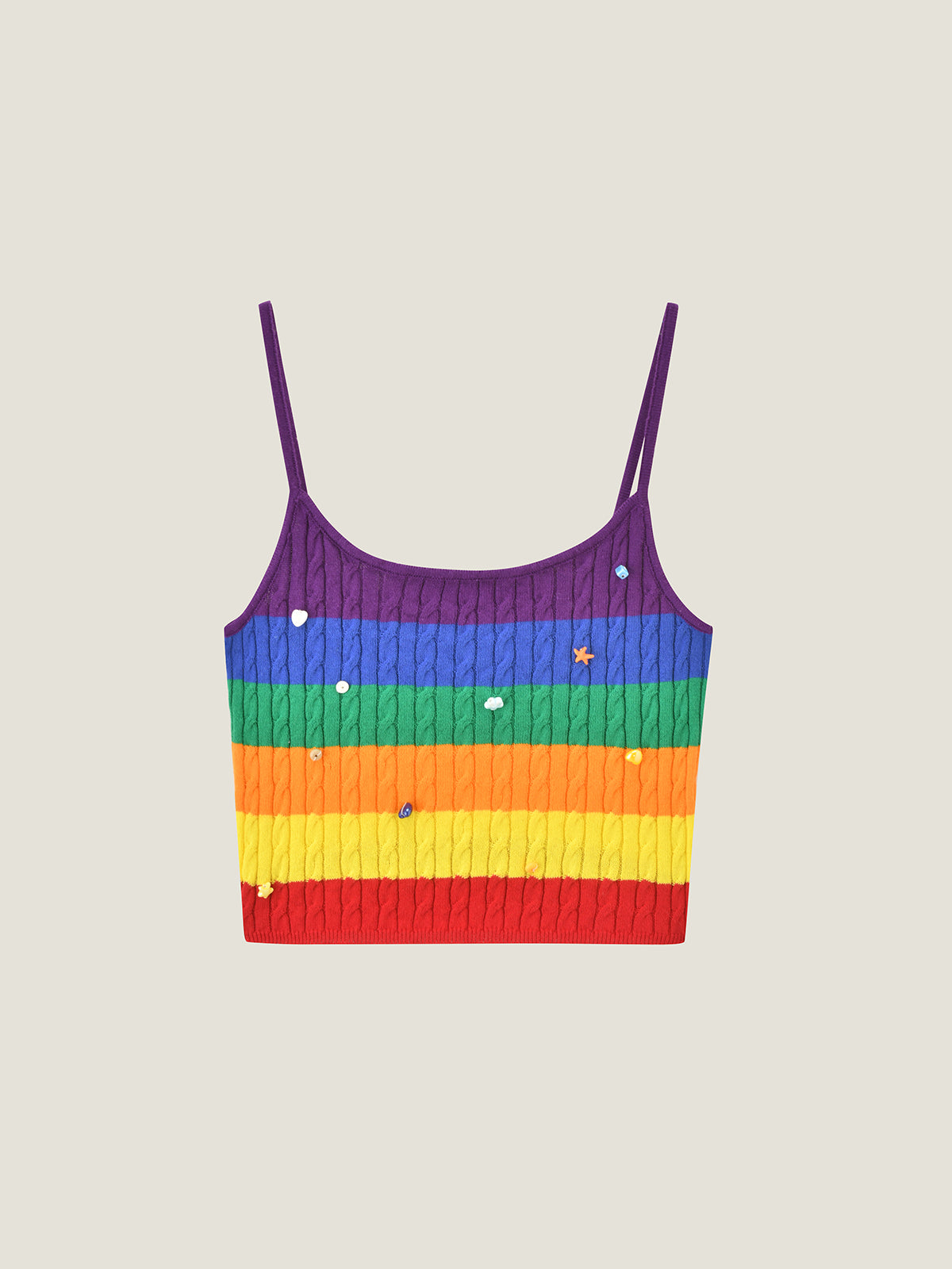 Pride Month Parade Rainbow Crochet Tank Top for Adults