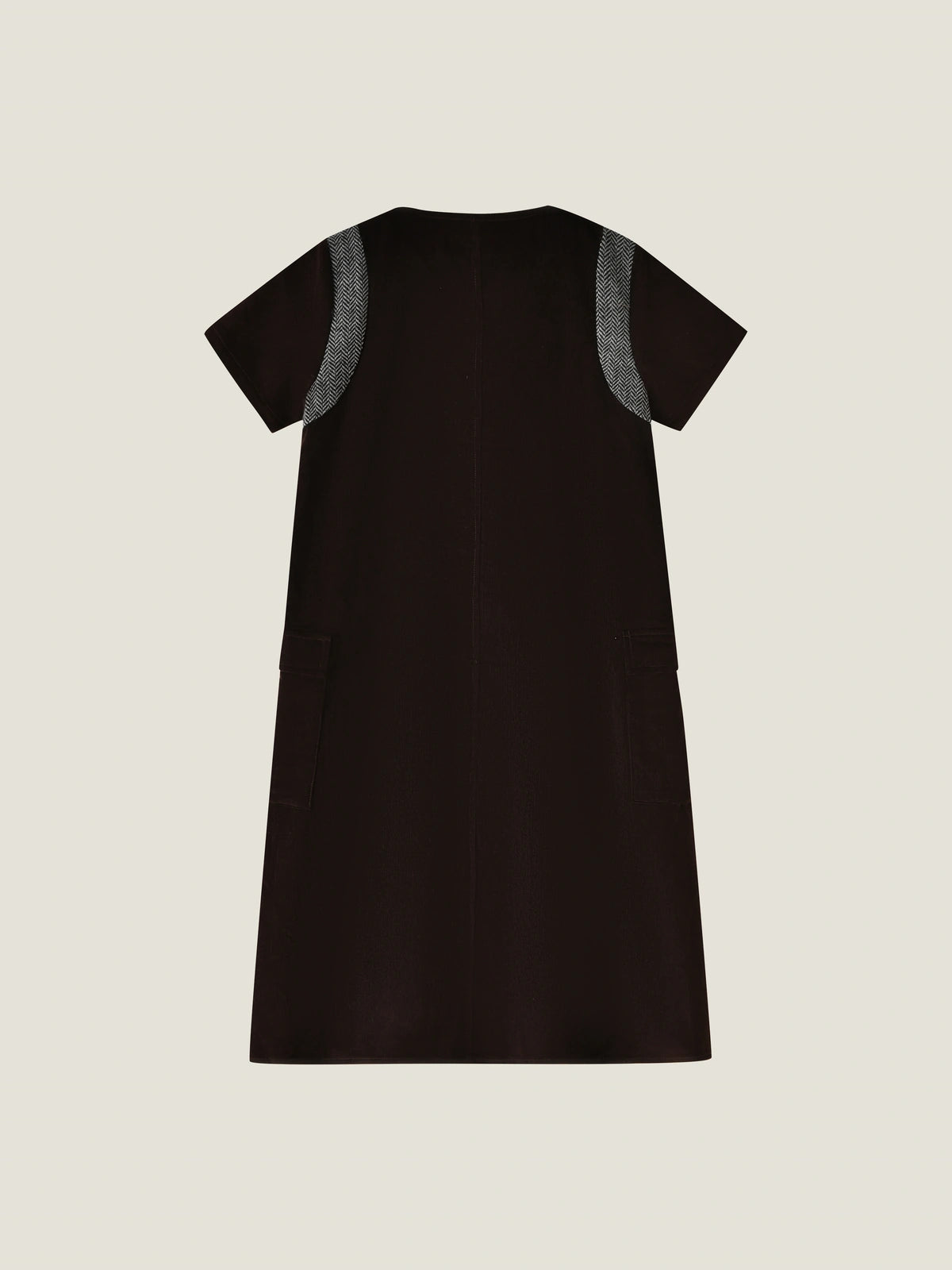 Kid's Brown Corduroy Pinafore Dress Set | KINS CLASS