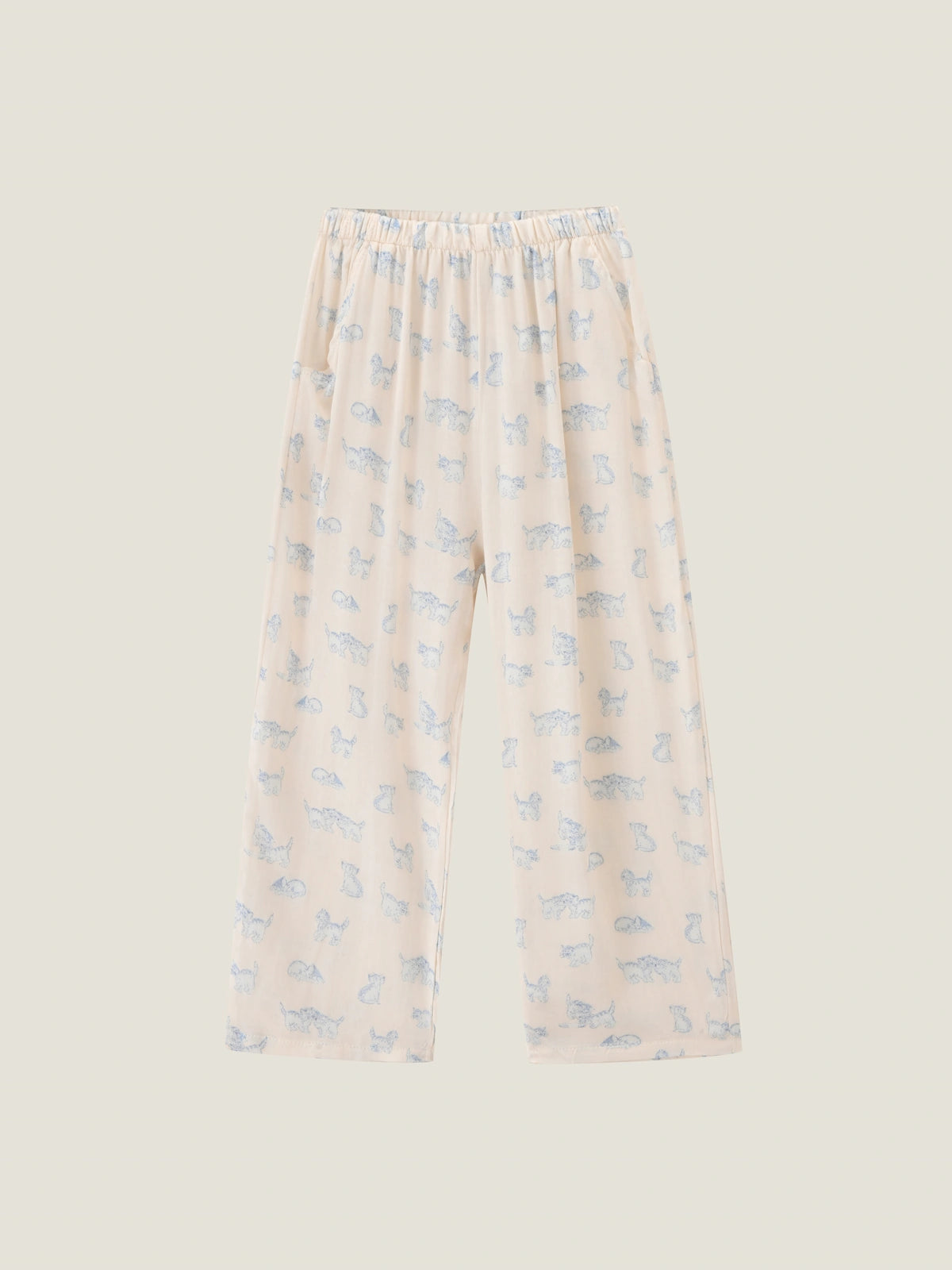 Kid's Blue Cat Print Pajamas Set | COZY NEST