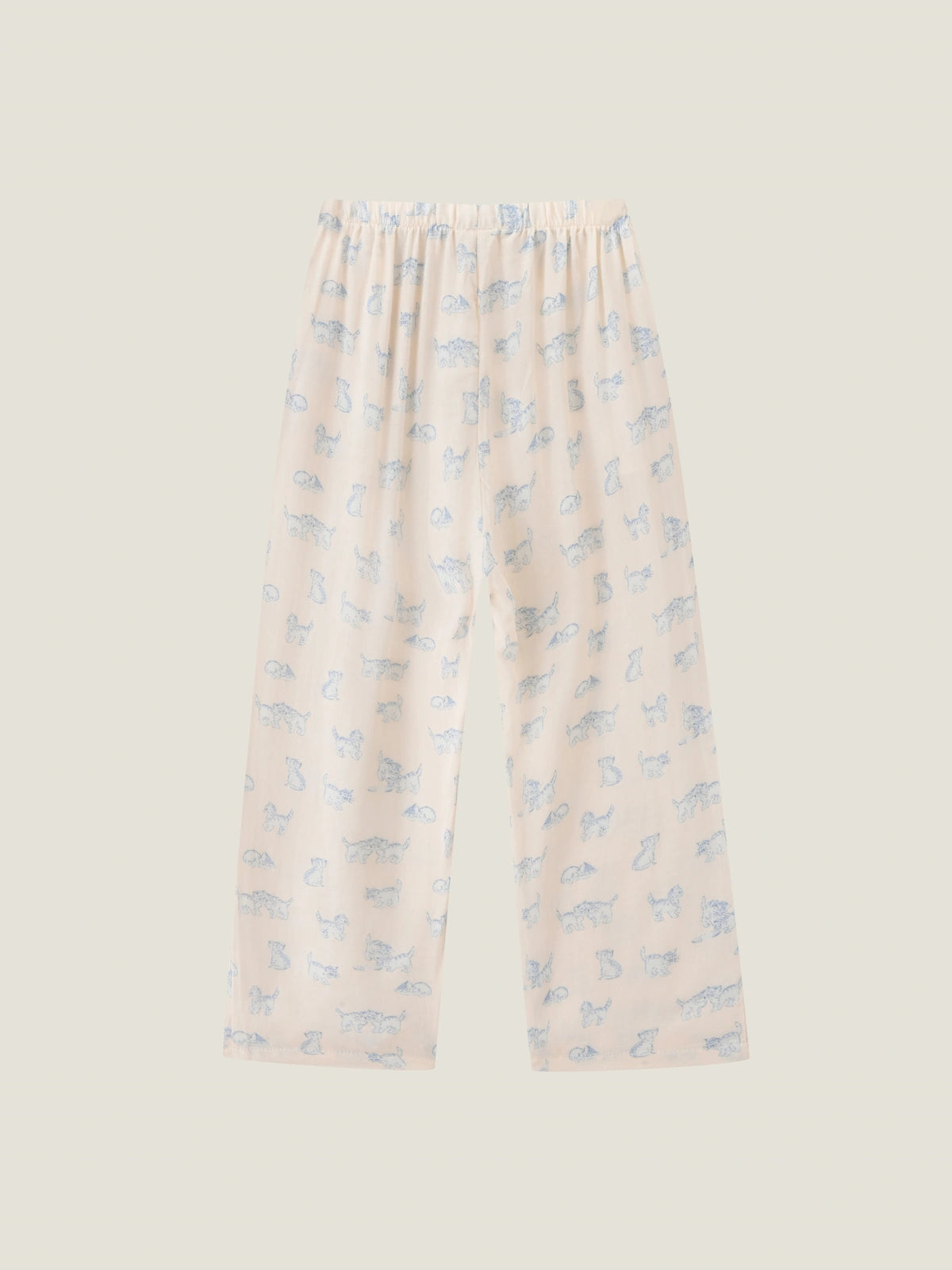 Kid's Blue Cat Print Pajamas Set | COZY NEST