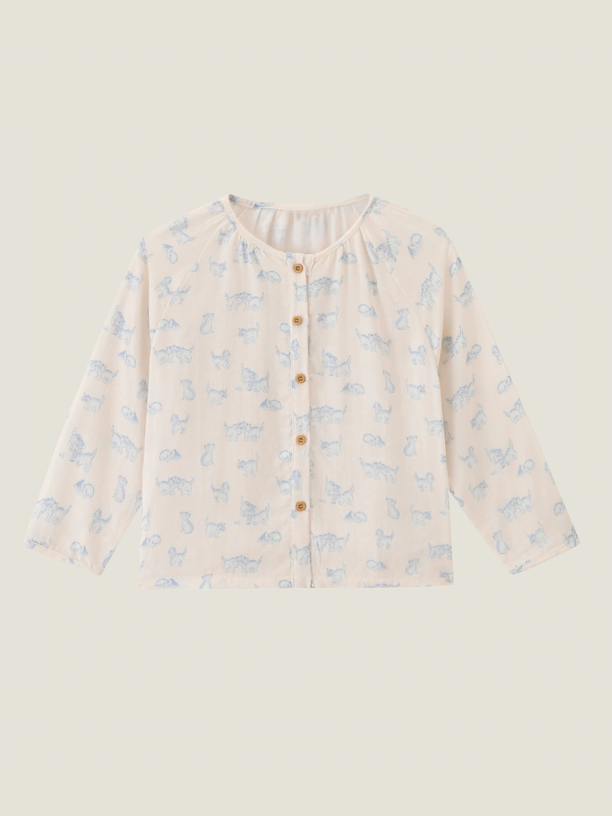 Kid's Blue Cat Print Pajamas Set | COZY NEST