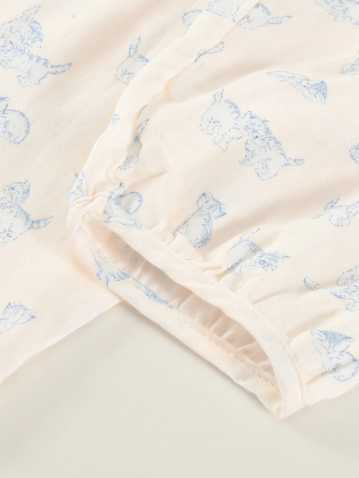 Blue Cat Print Pajamas Set For Adult | COZY NEST
