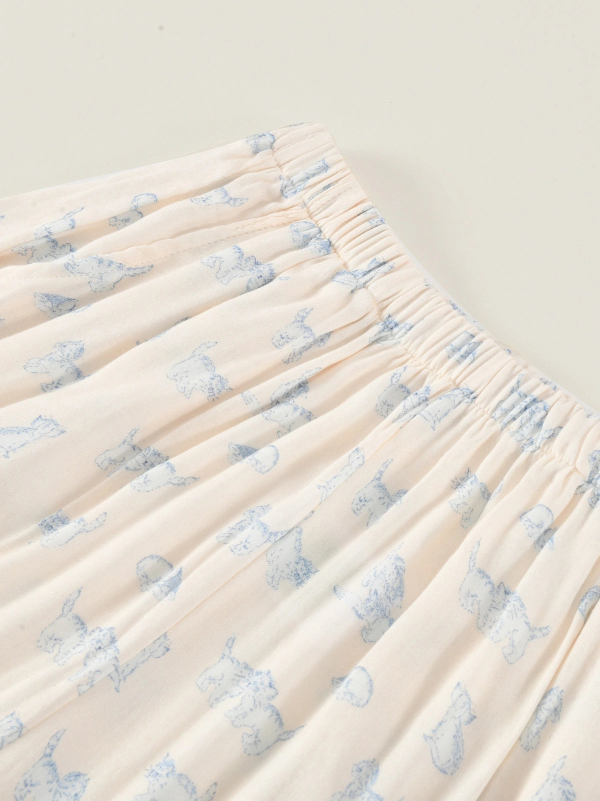 Blue Cat Print Pajamas Set For Adult | COZY NEST