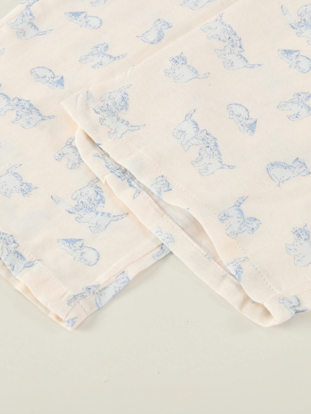 Blue Cat Print Pajamas Set For Adult | COZY NEST