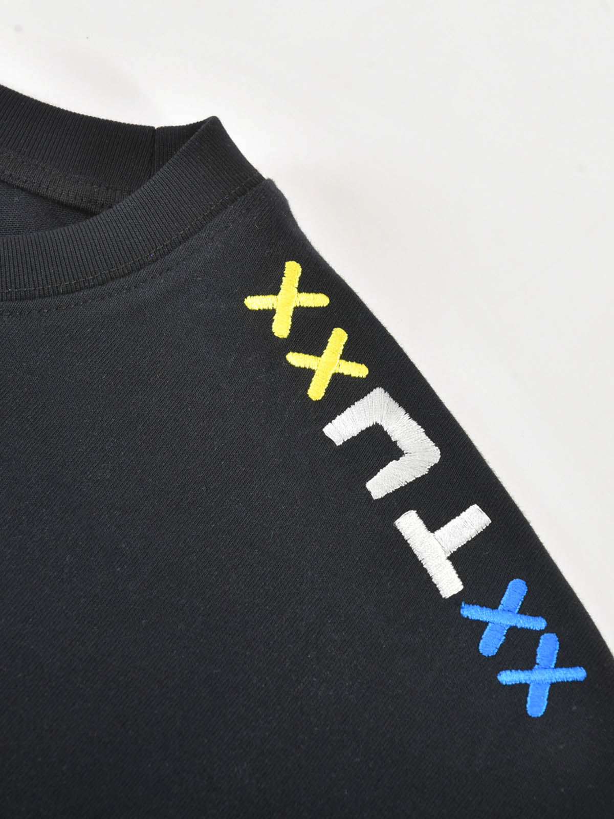 Pride Month Rainbow Embroidered Crew Neck T-Shirt For Adults