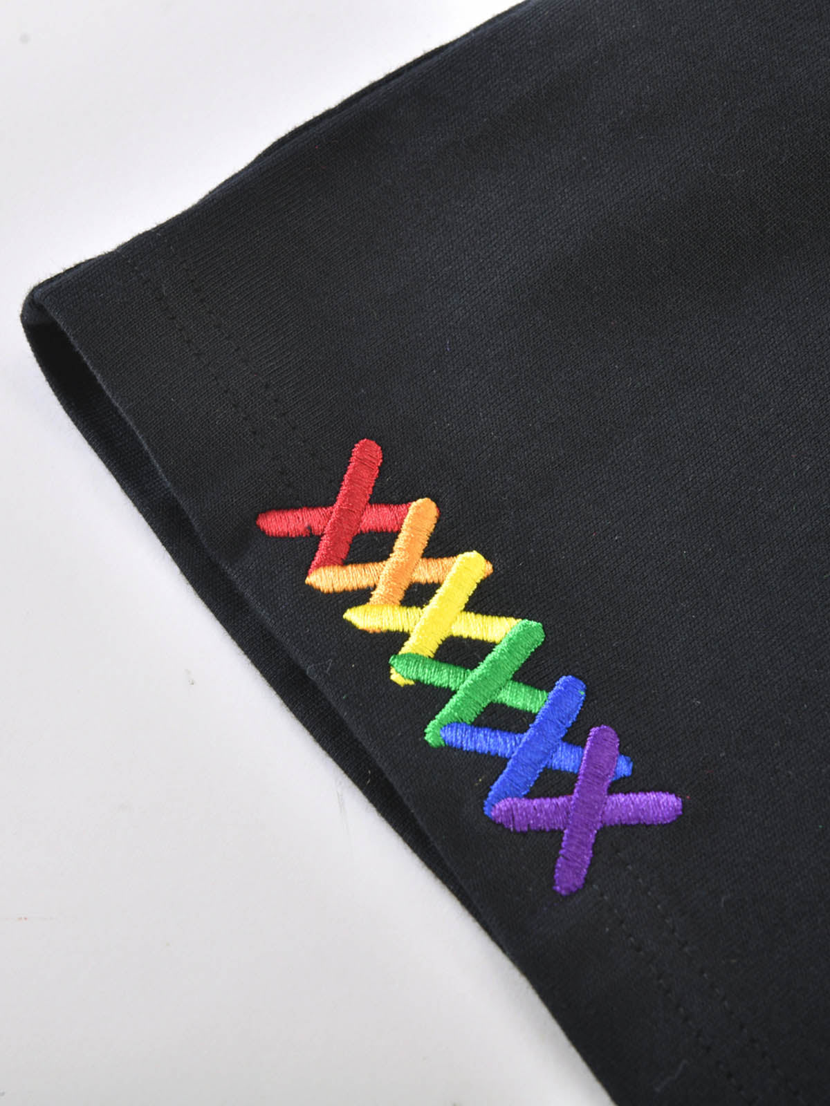 Pride Month T-Shirt With Lace Trim, Bow & Rainbow Embroidery For Kids