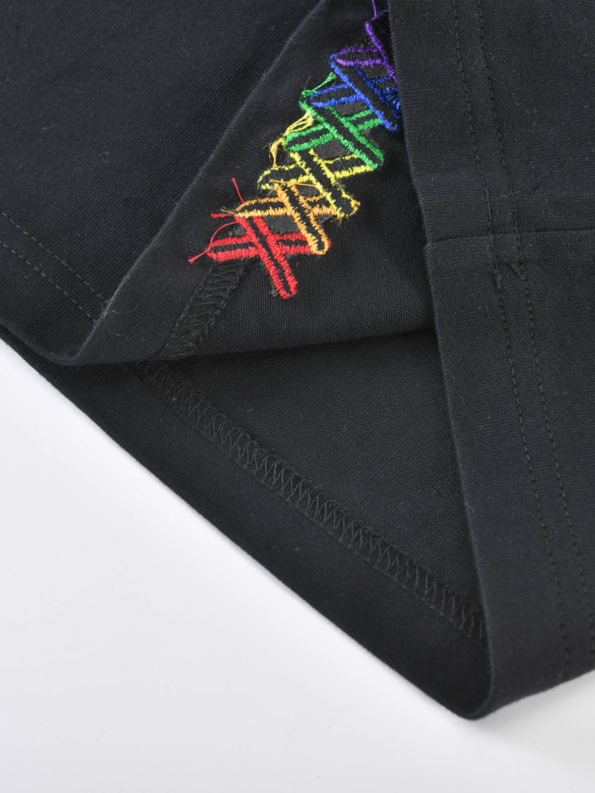 Pride Month Rainbow Embroidered X T-Shirt For Adults