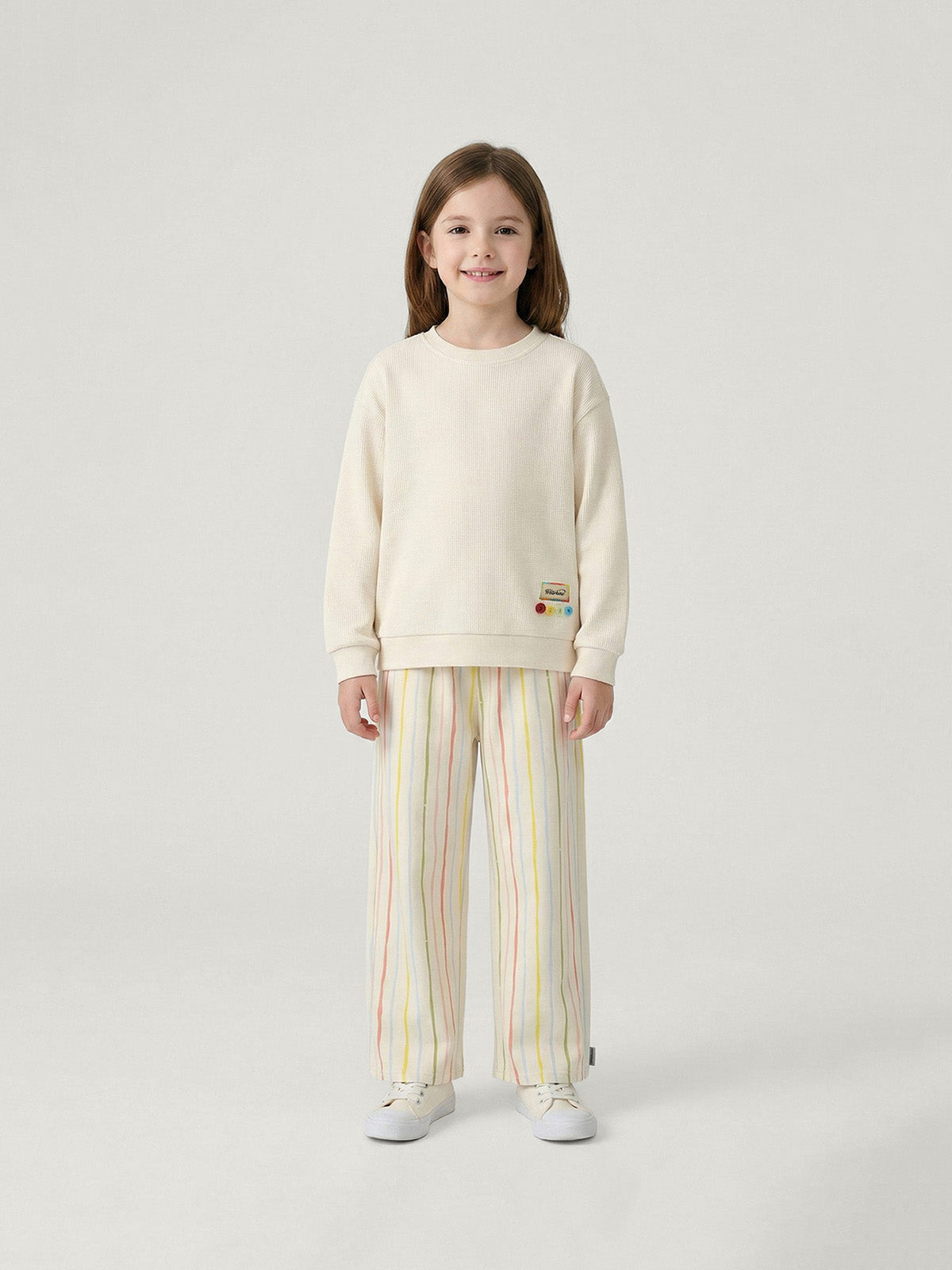 Kid's Colorful Striped Pajamas Set