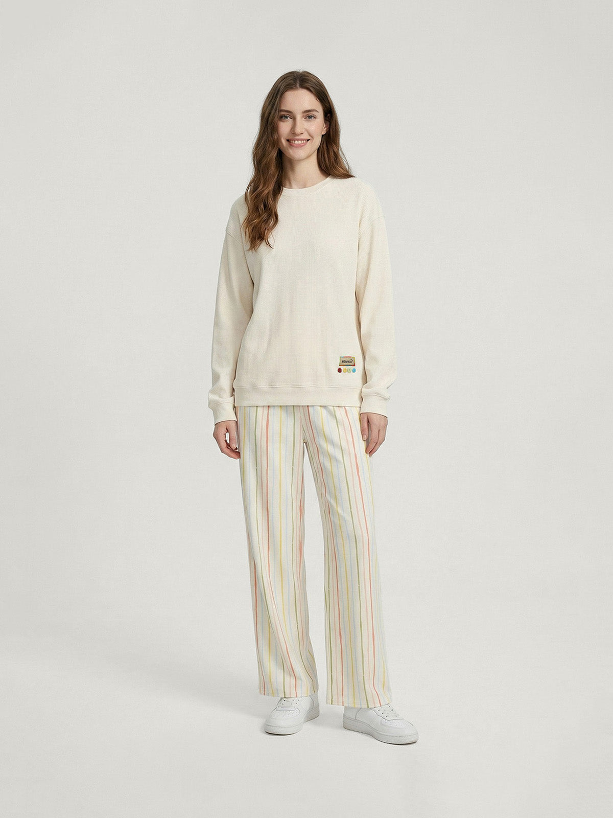 Adult's Colorful Striped Pajamas Set