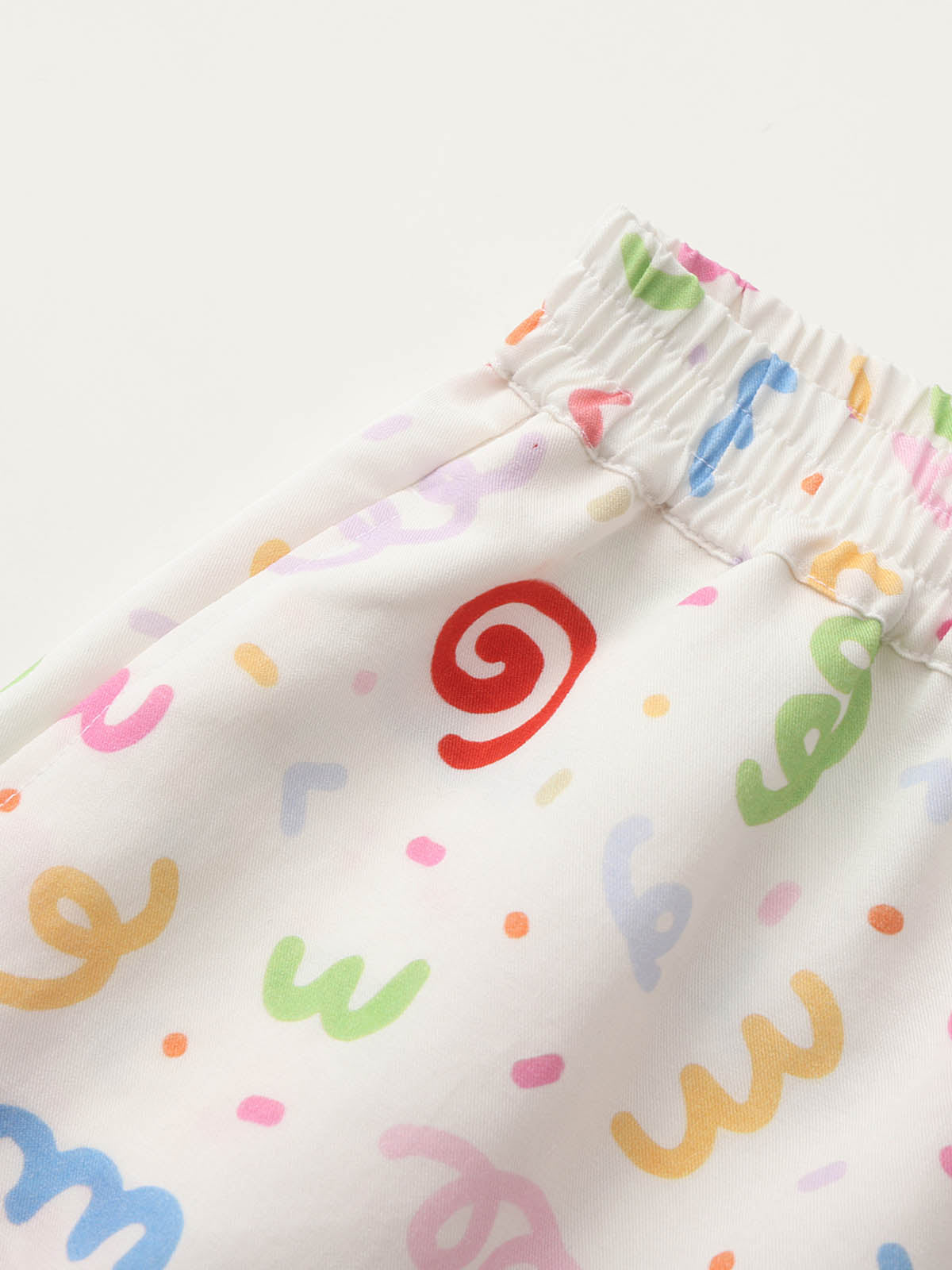 Sunny Escape Expressive Picot Edge Shirt & Shorts Set For Kids