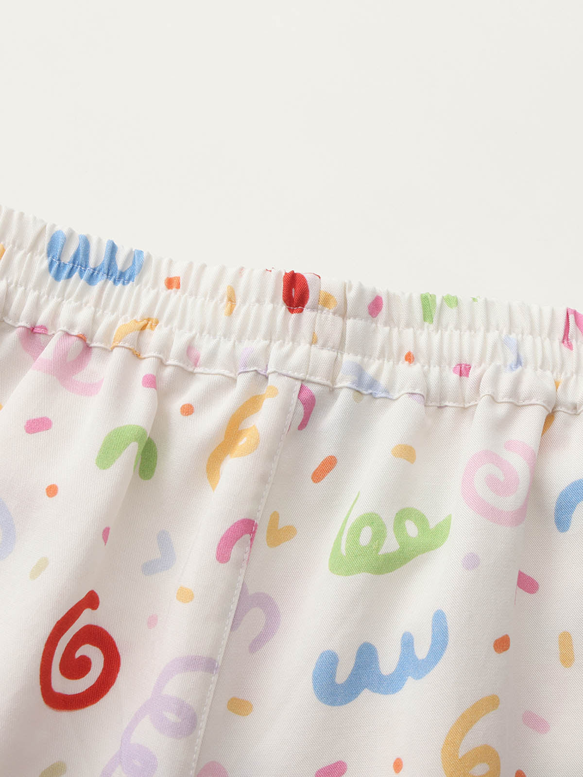 Sunny Escape Expressive Picot Edge Shirt & Shorts Set For Kids