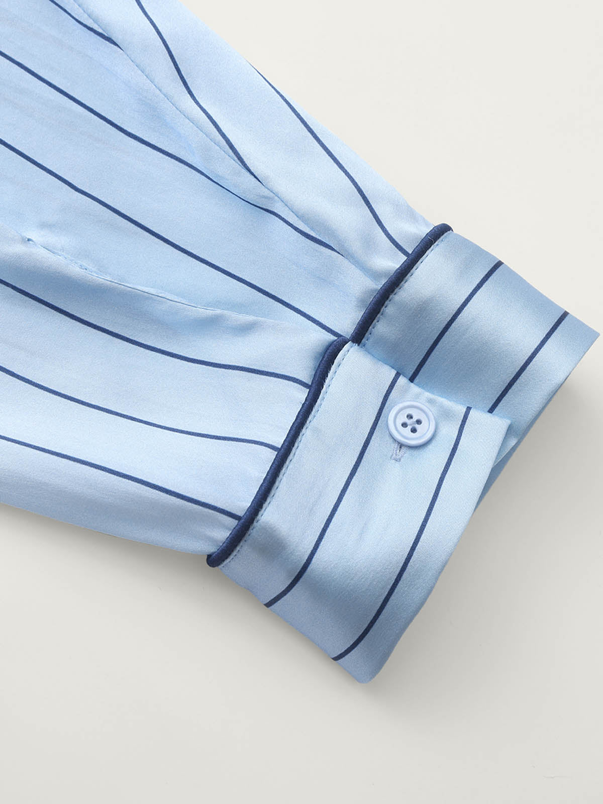 Cozy Nest Silk Striped Pajamas Set For Adults