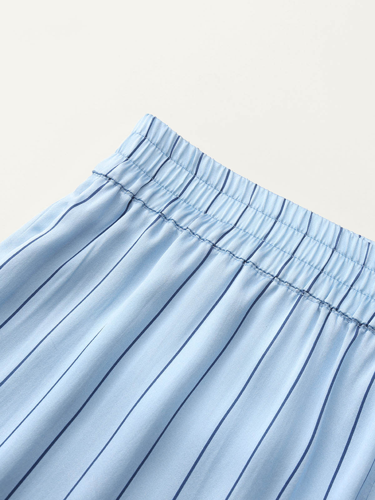 Cozy Nest Silk Striped Pajamas Set For Adults