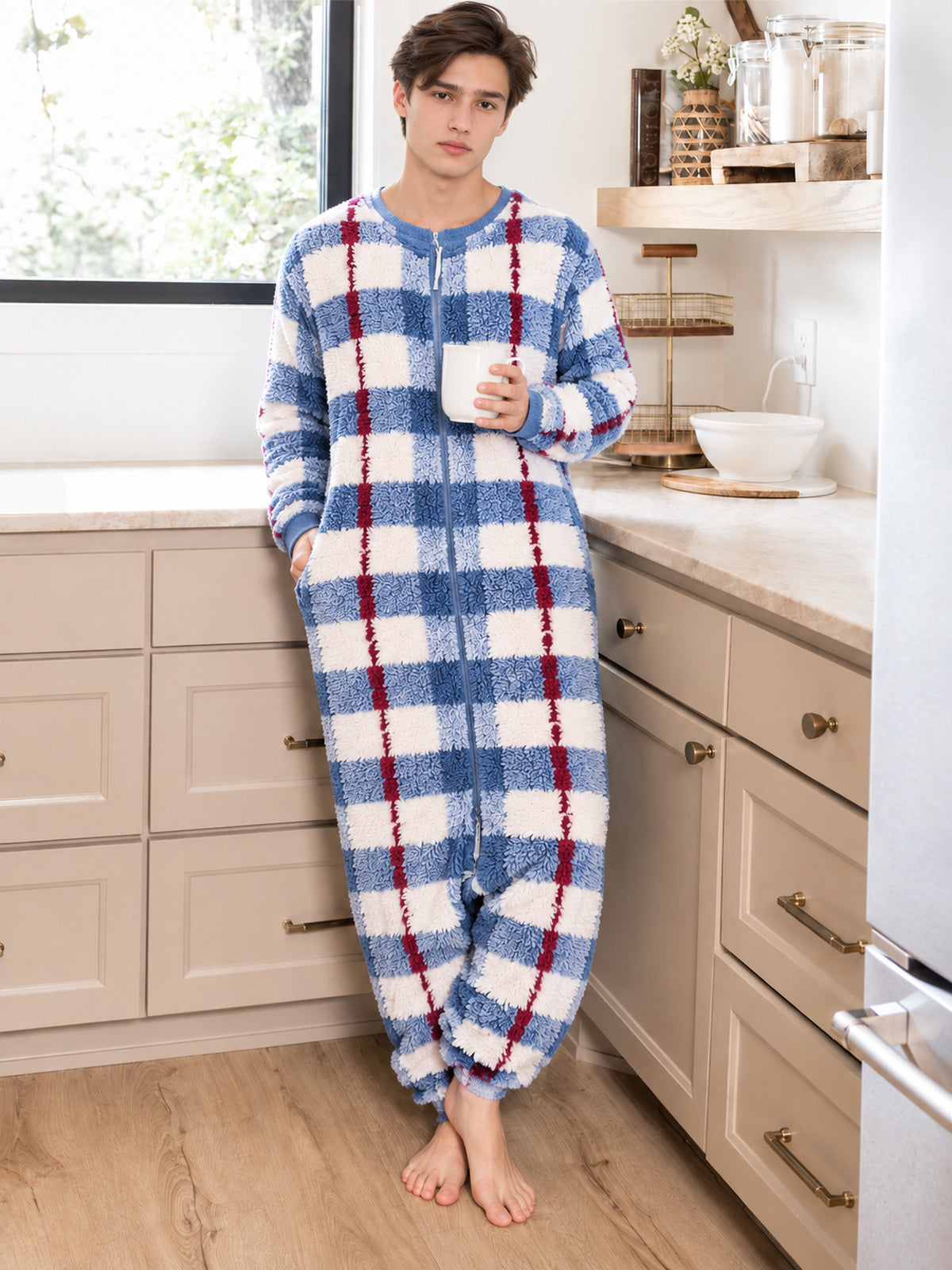 Plaid Family Matching Sleep Bag | Blue