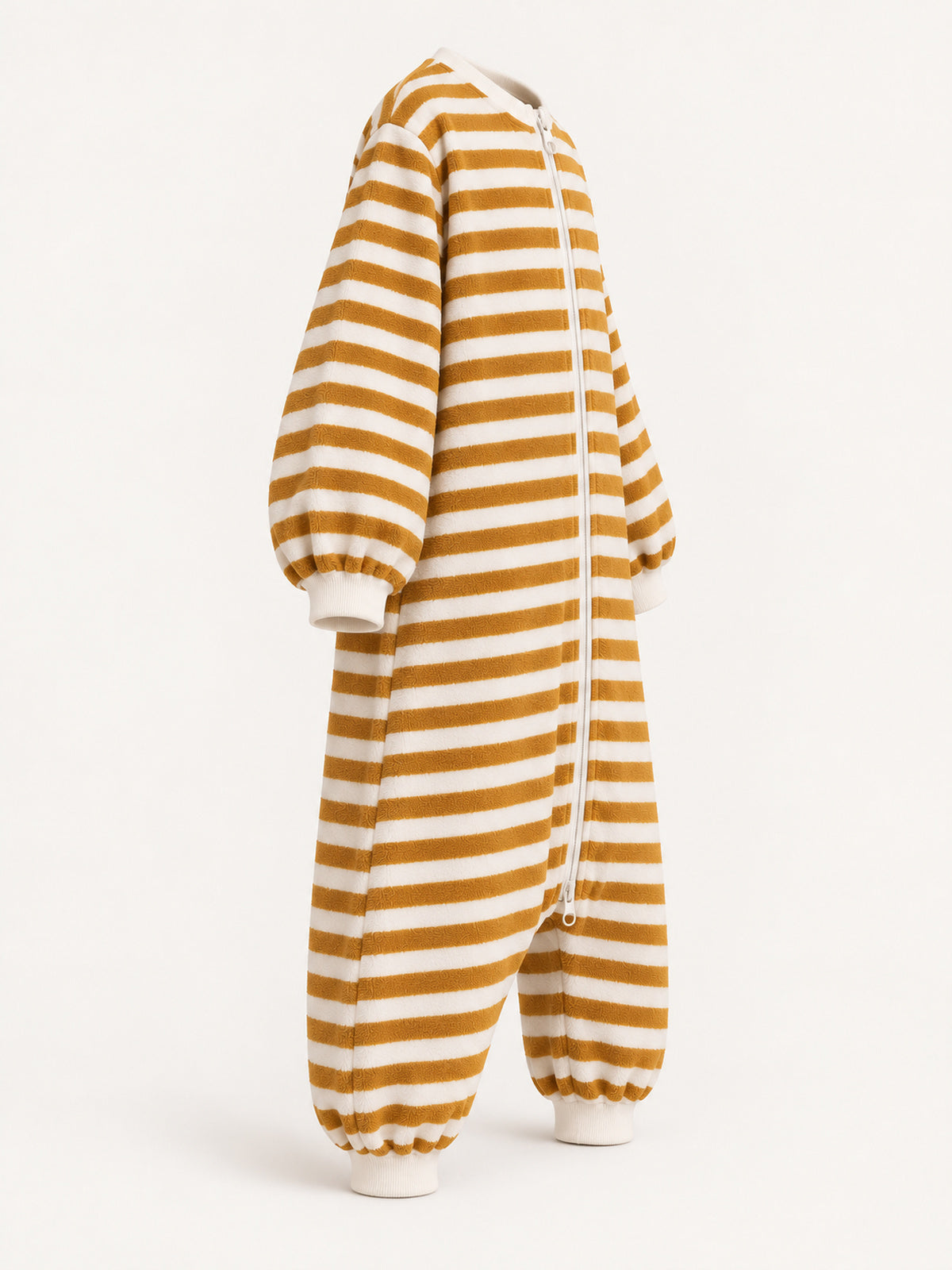 Side view — Mustard Stripe Onesie