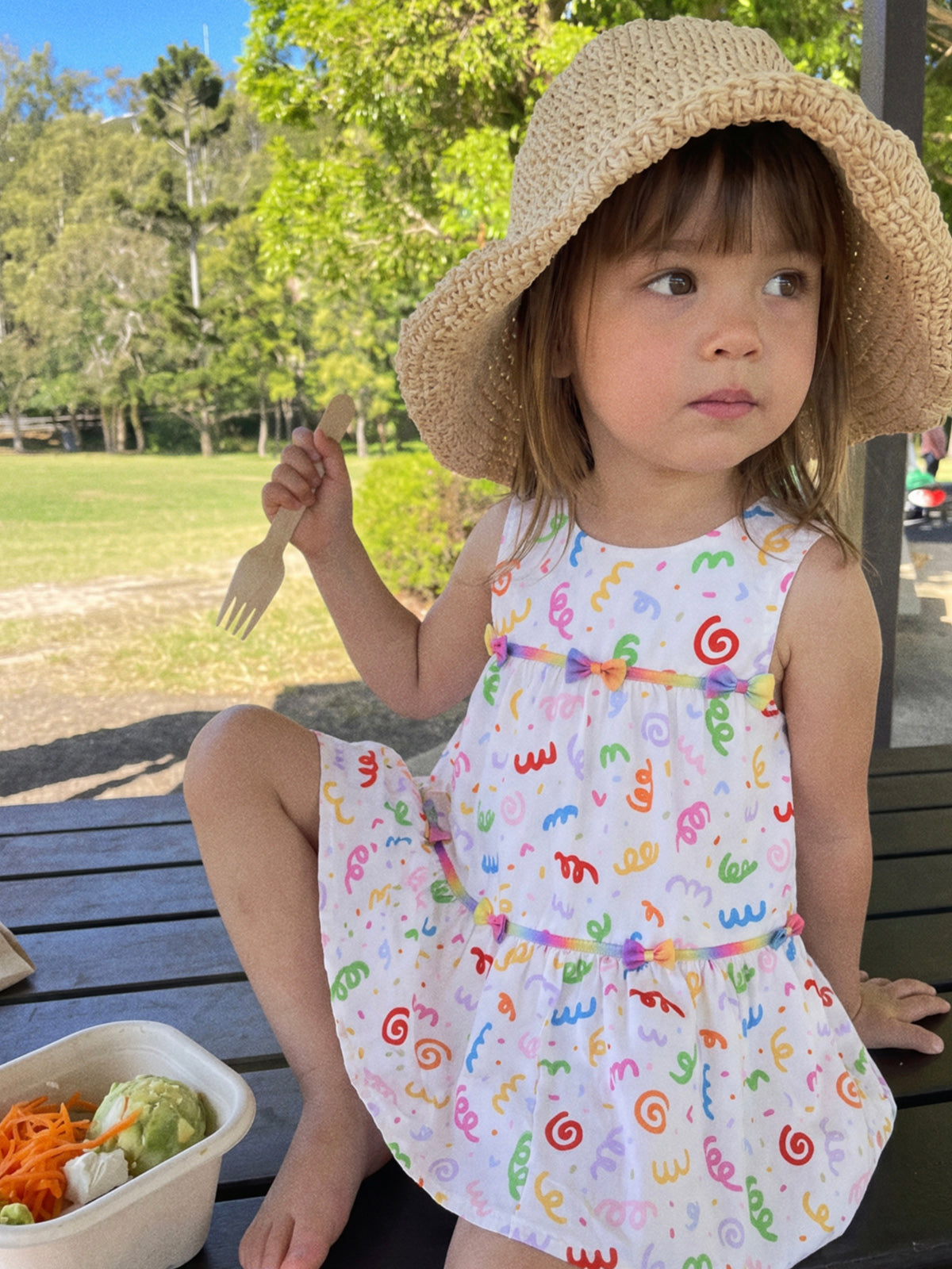 Family Matching Picot Edge Shirt Shorts & Dress Set | SUNNY ESCAPE EXPRESSIVE | KINS CLASS