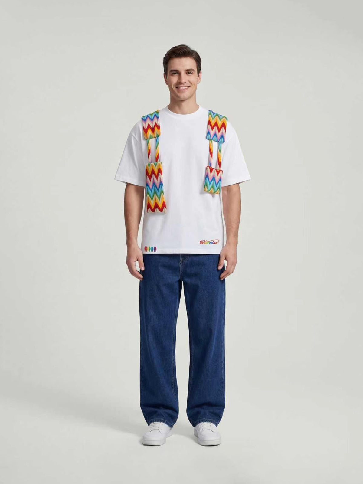 Pride Month Adult's Rainbow Crochet T-Shirt