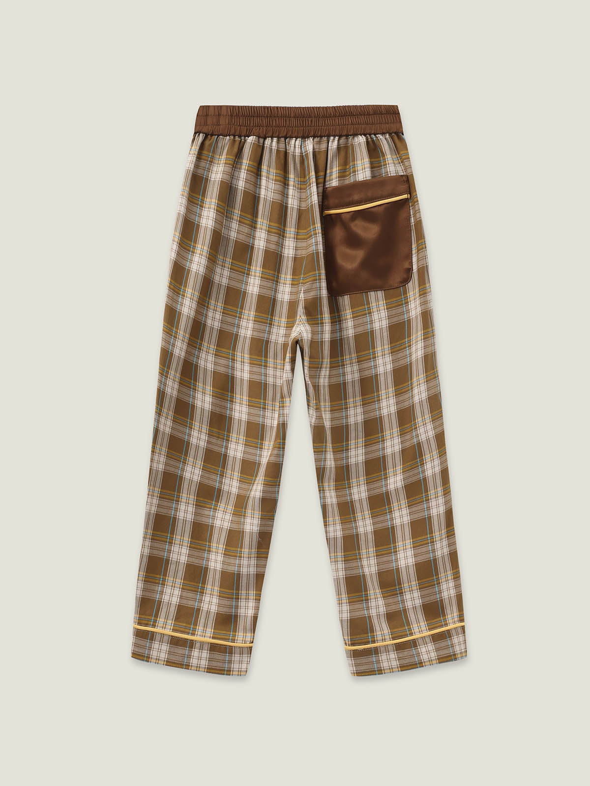 kids-brown-plaid-pajamas
