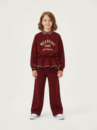 Kid's Burgundy Sweatshirt Set
