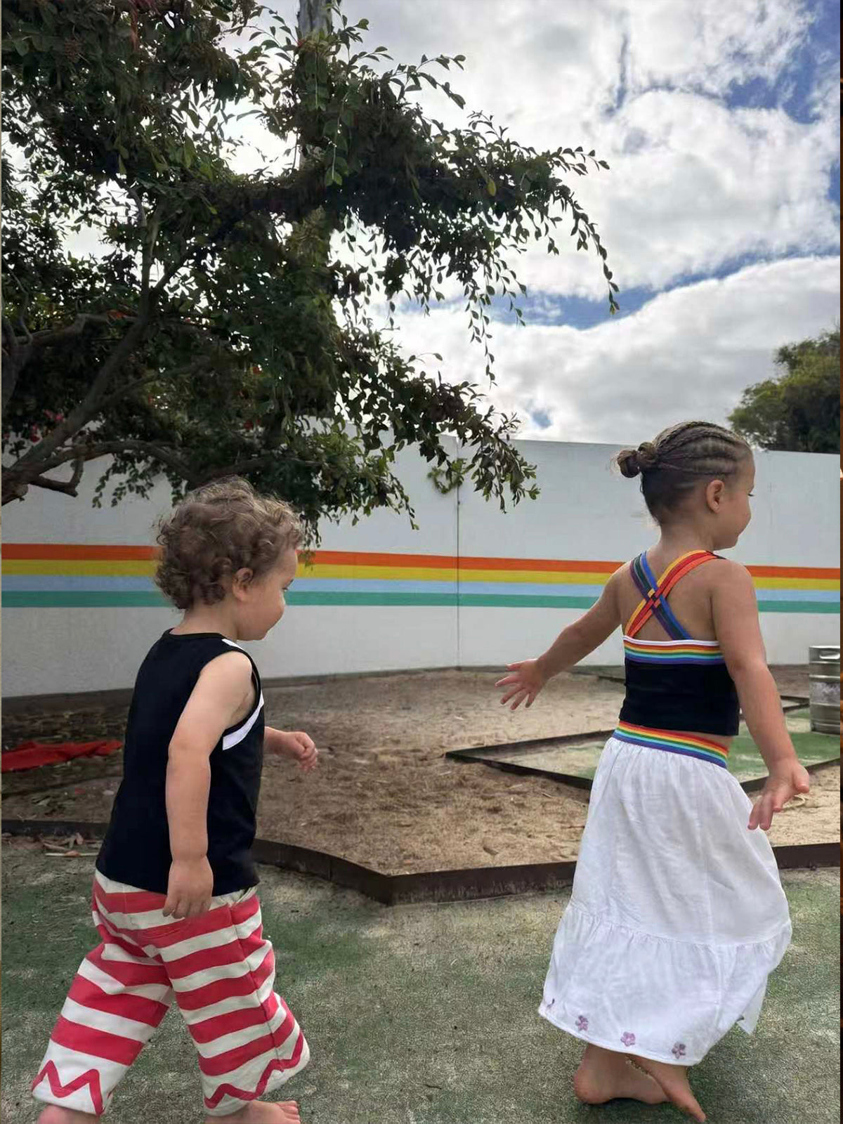 Pride Month Parade Rainbow Stripe Tank Top for Kids