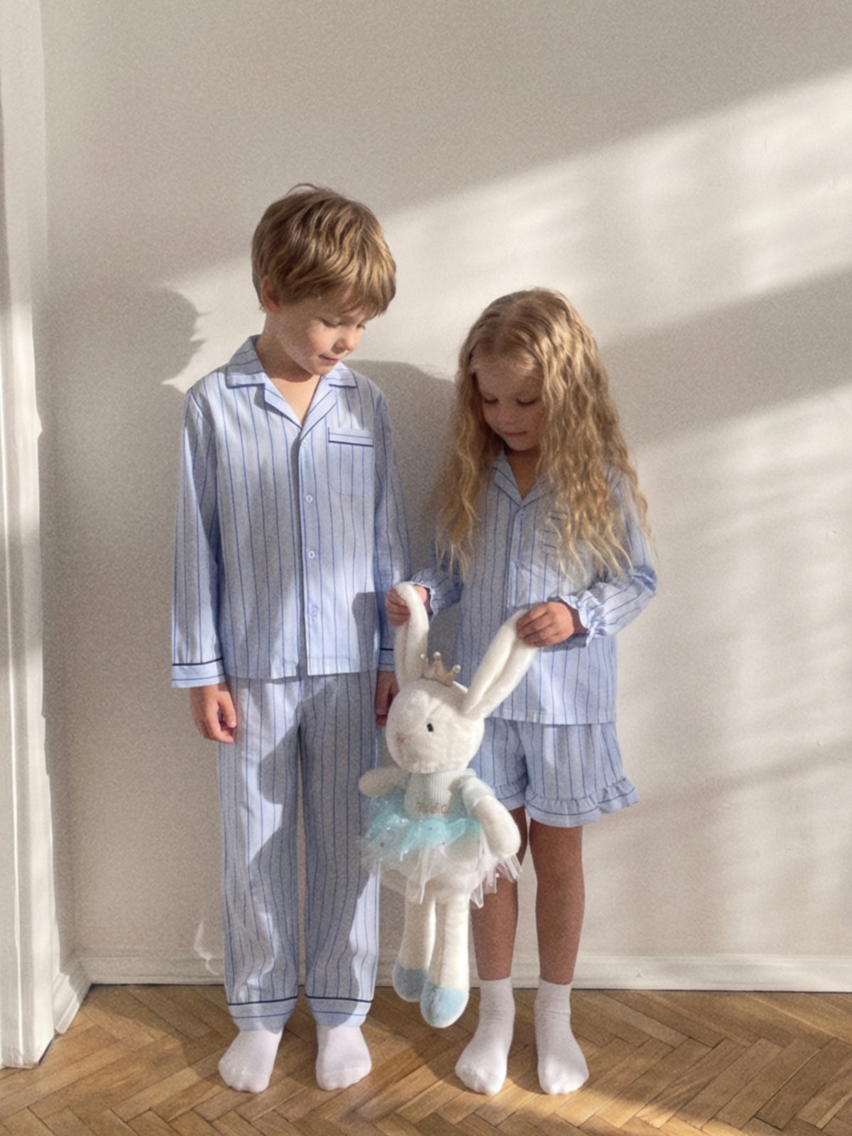 Striped 100% Silk Pajamas Set For Kids | COZY NEST