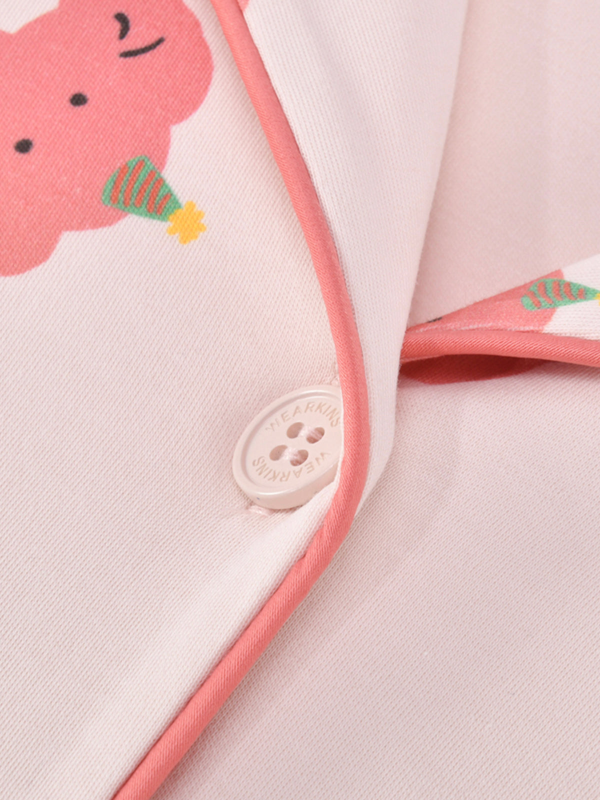 Cozy Nest Elephant Printed Pajamas Set For Adults