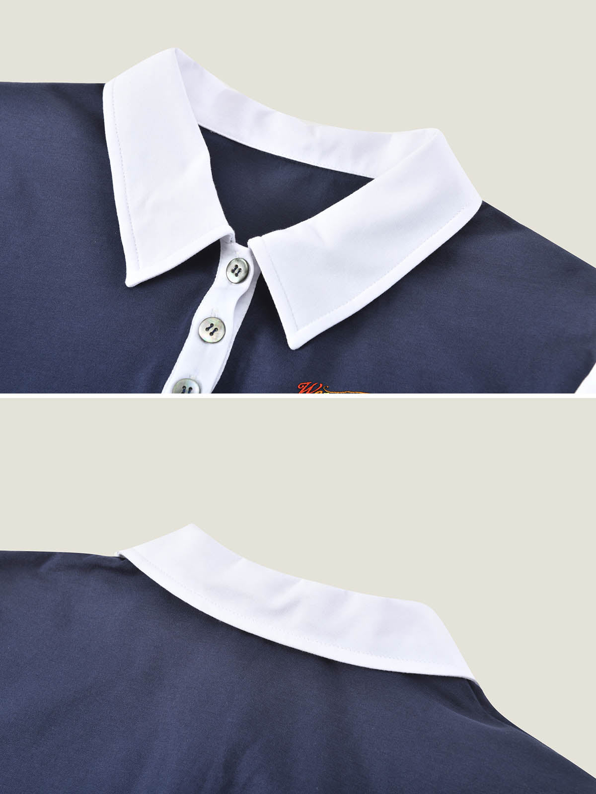 Kins Class Princess Collar Crop Polo Tee for Adults