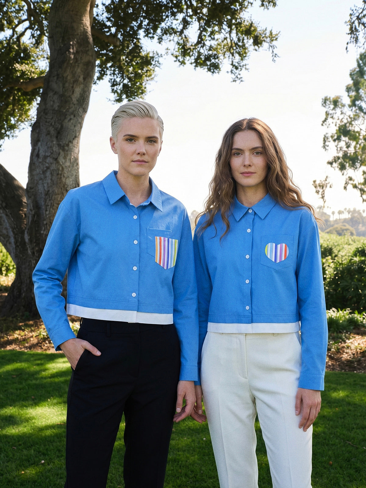 Kins Class Preppyride Pride Month Couple Matching Crop Shirt