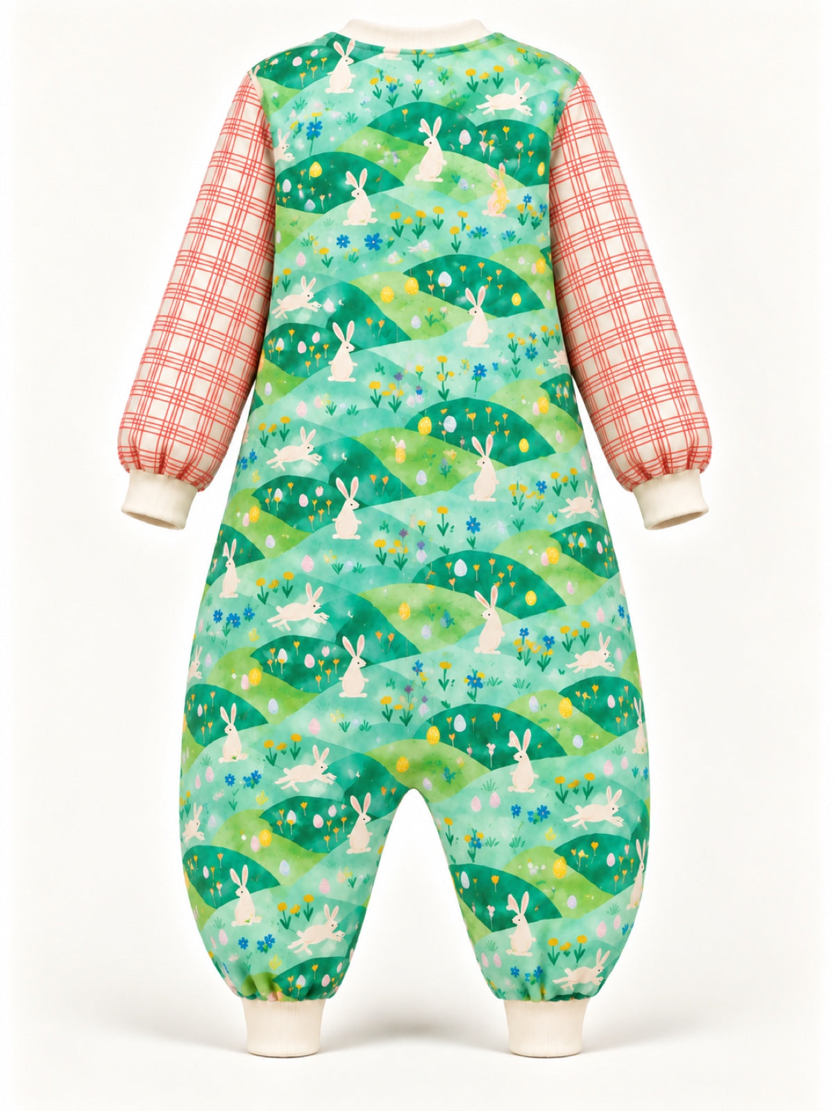 Cat Floral & Bunny Plaid Family Matching Onesie