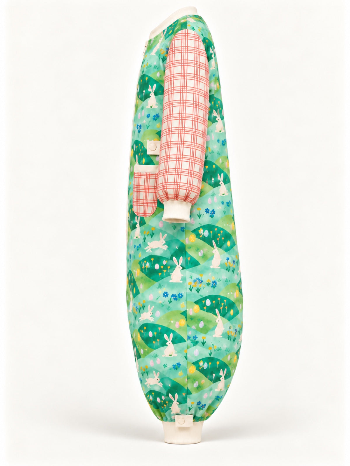Cat Floral & Bunny Plaid Family Matching Onesie